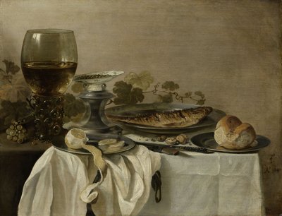 Still Life with a Fish, 1647 by Pieter Claesz